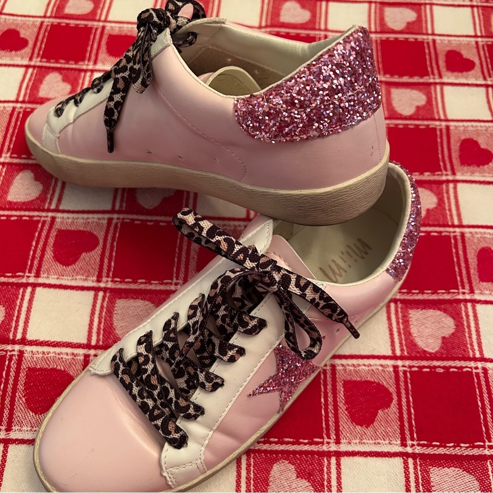 Mi,iM Pink Glitter Star Tennis Shoes